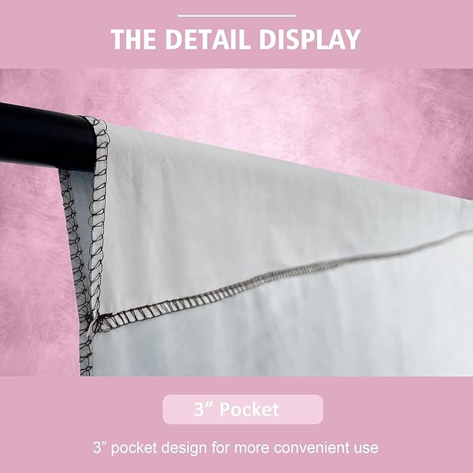 Abstract Professional Photography Backdrop for Portrait Photo Props Booth Background Photoshoot Studio with Polyester Fabric Roller Pocket on Top (6x8ft,Light Pink,No Stand)