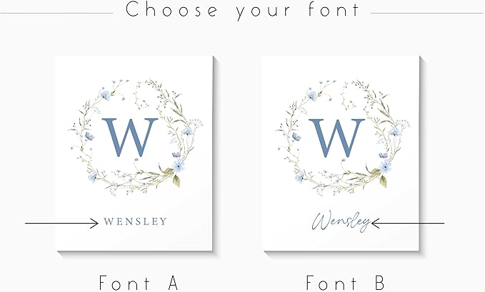 Personalized Name Flower Nursery Wall Art Prints, Crib & Nursery décor, Newborn Baby Girl Gift Present, Floral Baby Girl Room Pictures, Poster For Baby And Kids (6 Prints, Flower 7)