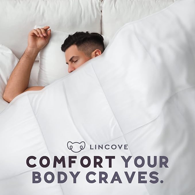 Down Alternative Comforter – Corner Loops in Each Corner, 400 Thread Count 100% Cotton Sateen Shell, Soft and Plush Feel, King Size: 90”x106”