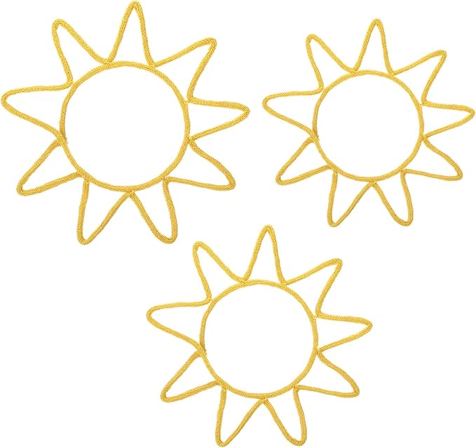 Wesiti 3 Pcs You Are My Sunshine Wall Decor Knitted Wire Sunshine Nursery Decor 7.87-9.84 Inch Wall Hanging Boho Sun Nursery Decorations for Bedroom Girl Home