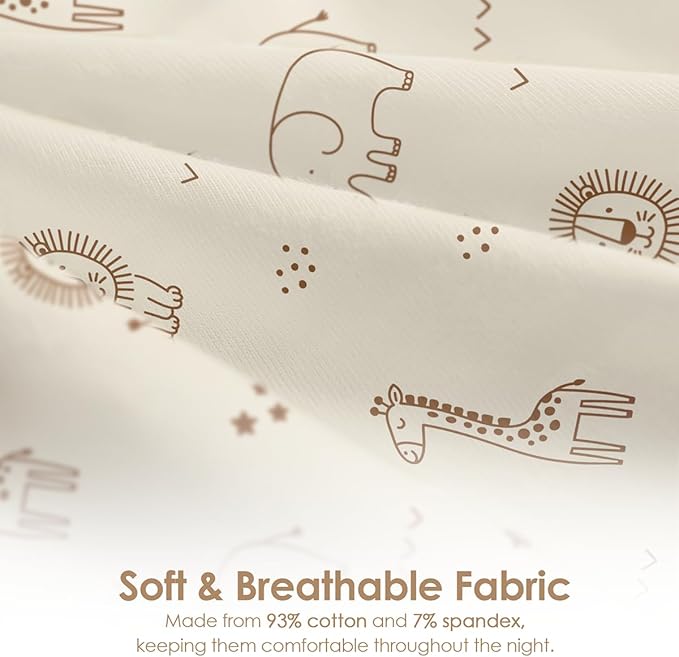 Baby Swaddle 0-2 Months, Cotton Arm-In Zipper Sleep Sack, Wearable Blankets Wrap for Newborn Infant Girls and Boys (Woodland Animal, Pack of 1)