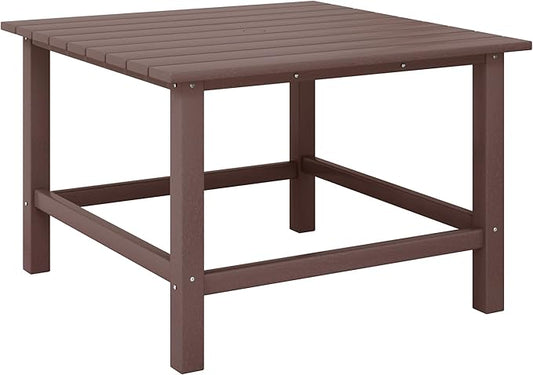 Costaelm Outdoor Kids Table, Toddler Dinner Table Baby Desk Outdoor Childrens Party Tables for Arts & Crafts, Snack Time, Multi-Activity Desk for Ages 2-8 in Classroom/Outside, Dark Brown