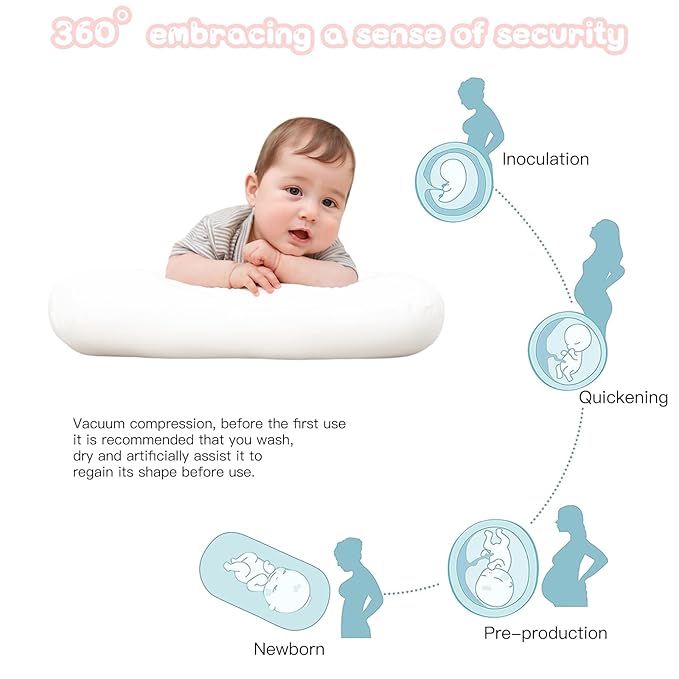 Baby Lounger for Newborn, Bionic Design Baby Lounger, Soft Organic Cotton Breathable Lounger for Infants 0-18 Months (White)
