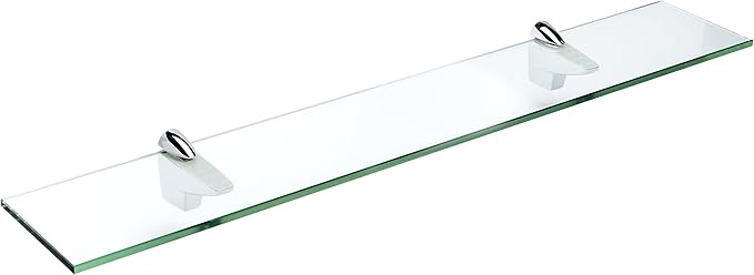 Spancraft Glass F-6x18-Chrome Falcon Glass Shelf, Chrome, 6" x 18"