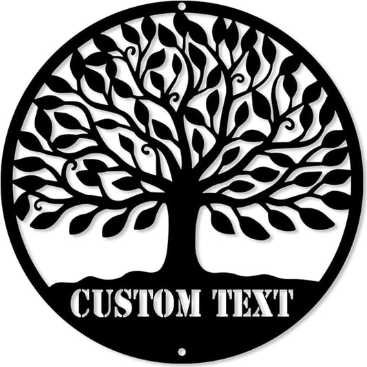 Custom Tree of Life Metal Sign, Personalized Family Name Sign, Wall Art, Welcome Sign for Front Door, Porch/Patio/Home decor, Anniversary/Wedding/House Warming Gifts New Home for Couples 2025