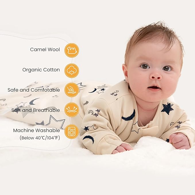 kaiya baby Unisex Sleeping Bag for Babies and Toddlers 2.5 Tog Sleep Sack, Long Sleeve Sleep Sack, Wearable Blanket Baby