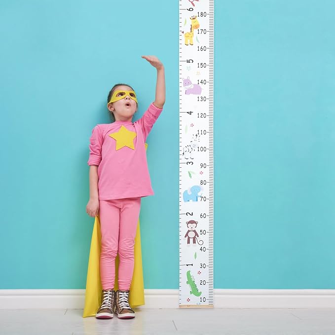 Canvas Growth Chart Wall Ruler Portable Height Measurement for Boys Nursery Bedroom Decor Growth Tracking