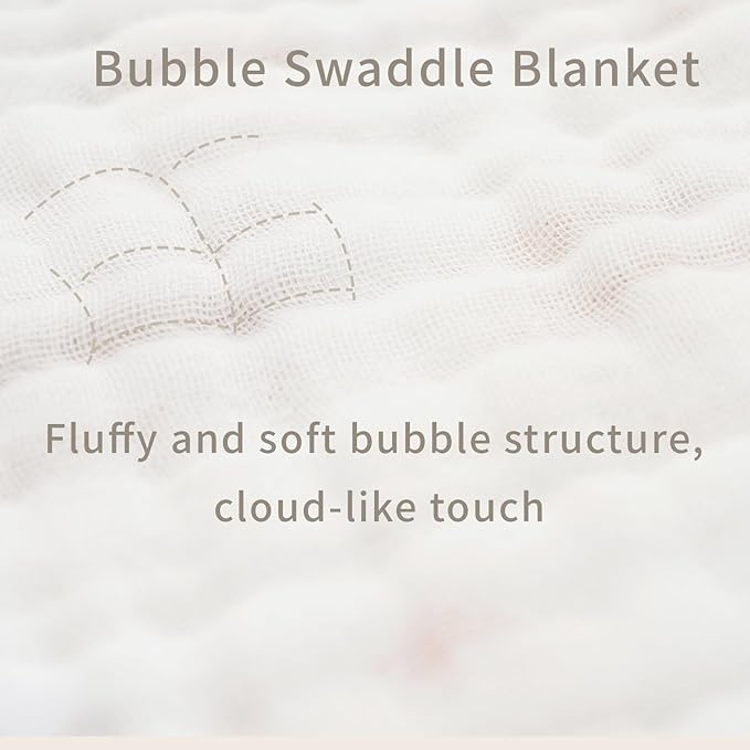 Muslin Swaddle Blankets 6-Layer Cotton Baby Blankets for Boys & Girls 43"X43"Inches Receiving Blankets,Soft Skin-Friendly Baby Crib Blanket,Breathable Quilt Bedspread(Autumn Forest)