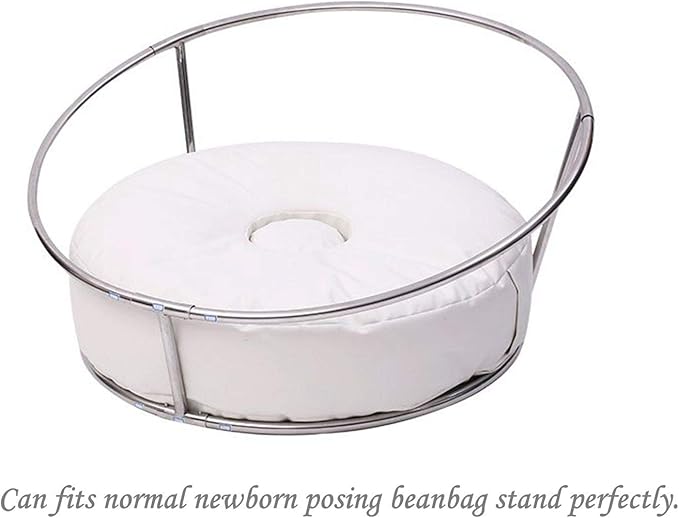 Honra Orraphtstu Newborn Baby Photography Props Beanbag Posing Photoshoot Professional Cover Filling Not Included (White)
