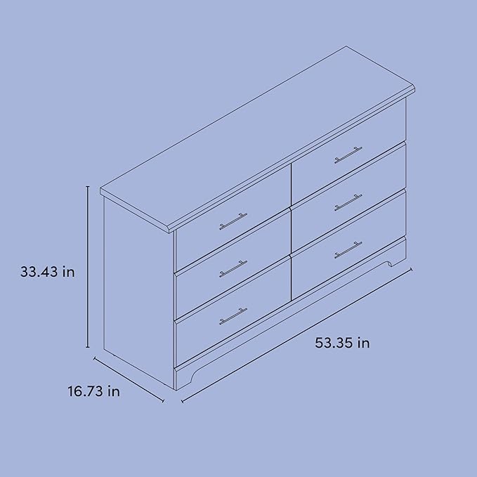 Stork Craft Brookside 6-Drawer Dresser (Hazelnut) – GREENGUARD Gold Certified, Wood Dresser for Bedroom, Kids & Nursery Storage Chest, Safety Interlocking Drawers, Pre-Installed Tracks, Kids Chest