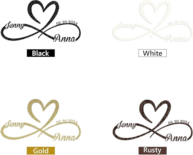 Personalized Metal Signs Wedding Gifts | Custom Metal Sign Art Wall Decor with Name and Date | for Couple Parents | Housewarming Couples Gift | Home Decor Sign
