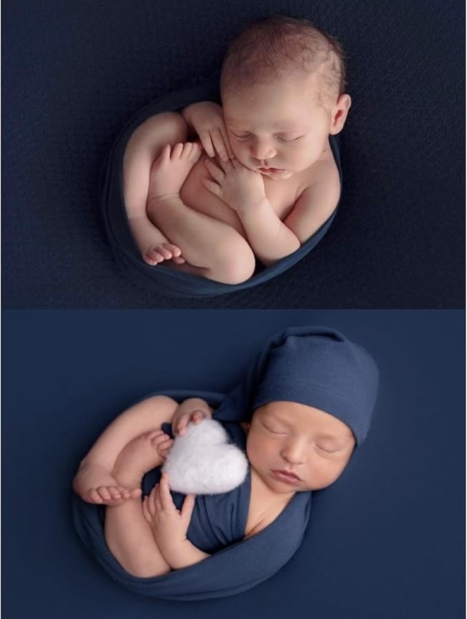 Newborn Photography Props Swaddle Newborn Wraps for Baby Boys Girls Infant Baby Photo Props Shoot Stretch Blanket