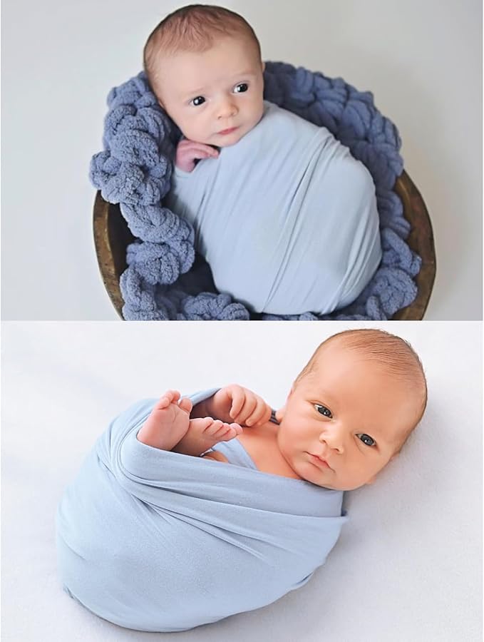 Newborn Photography Props Swaddle Newborn Wraps for Baby Boys Girls Infant Baby Photo Props Shoot Stretch Blanket