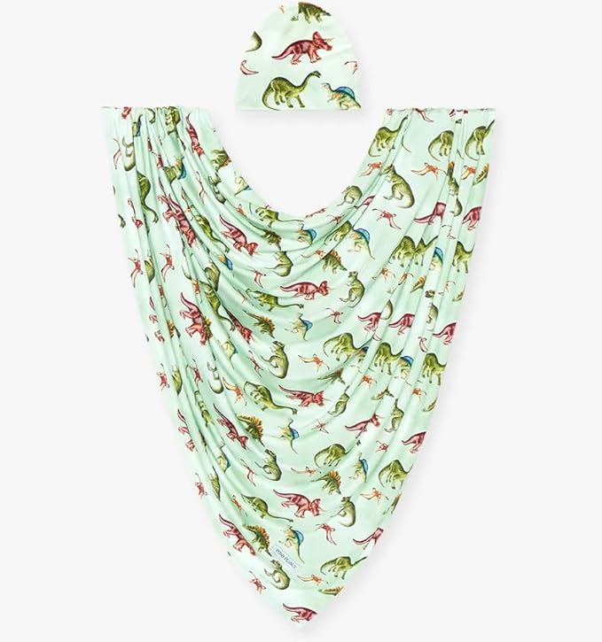 Posh Peanut Baby Swaddle Blanket & Beanie - Matching Newborn Swaddle Set, Doubles As Receiving Blanket or Nursing Cover (Buddy)