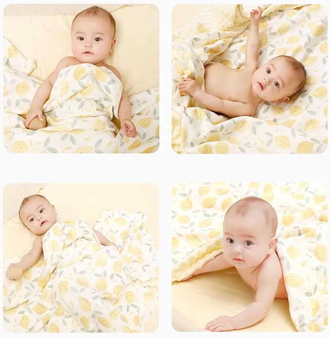 iEvolve Baby Nursery Bed Blankets Ultra Soft Double Layer Mini Blanket Minky Blanket Receiving Blankets Shower Gifts(Woodpecker,45 * 60in)
