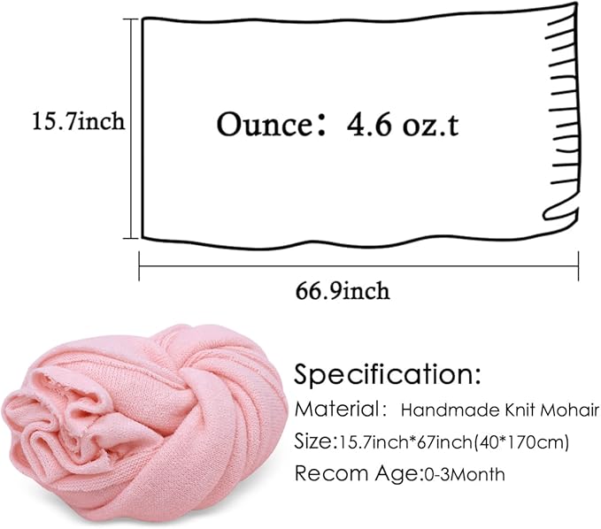 Newborn Posing Wrap Newborn Photography Props Soft Stretch Knit Blanket Handmade Wrap for Baby Boys Girls Photoshoot
