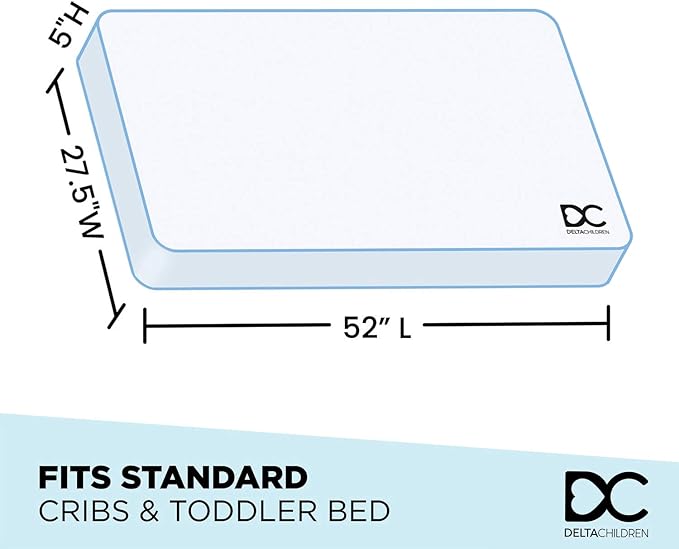 Delta Children Plastic Toddler Bed, Marvel Spider-Man + Delta Children Twinkle Galaxy Dual Sided Recycled Fiber Core Toddler Mattress (Bundle)