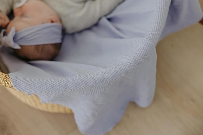 Copper Pearl Baby Swaddle Blanket - Premium Knit Baby Blanket, Large Soft Stretchy Receiving Blankets for Baby Boy and Girl, Swaddles for Newborn, Infant, and Toddler (Periwinkle)
