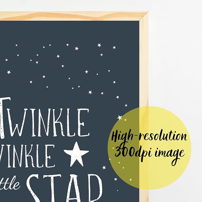 VUVUKU Space Nursery Print Themed Decor For Baby Boy Outer Kids Wall Art Lullaby And Prints Playroom