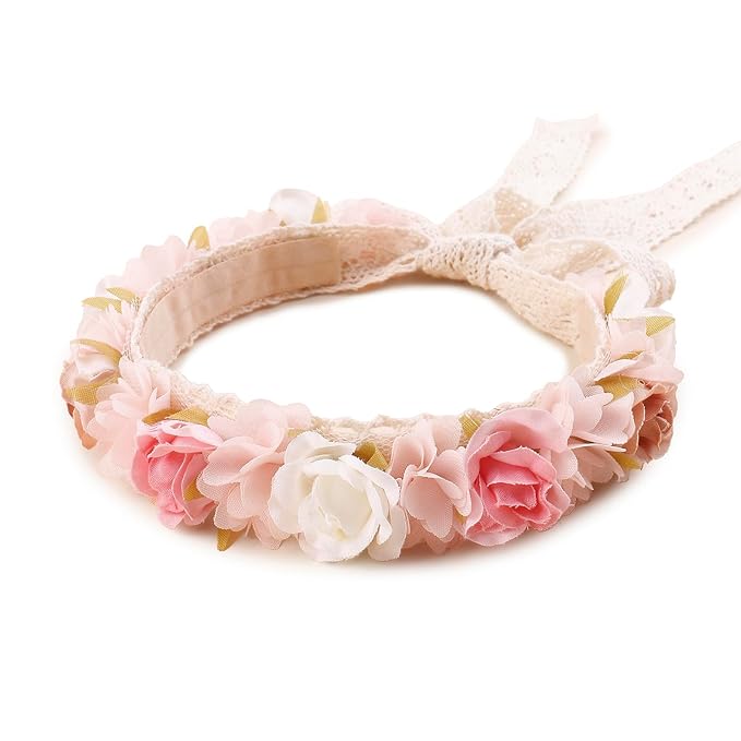 New Model Children Girl Lace Headbands Lace Flower Hairbands 2pcs Hair Accessories Gift for Children (lace-4)