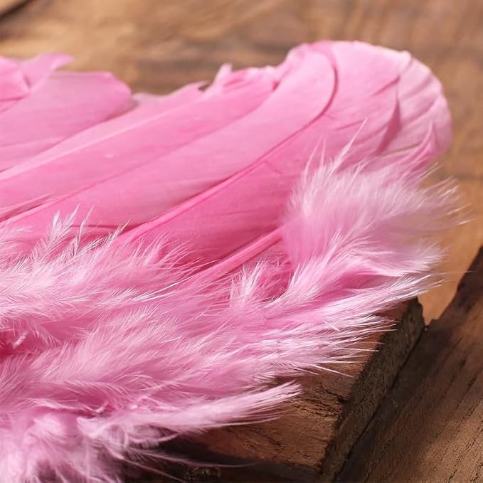 Holibeat 0-6M Newborn Baby Angel Wings with Feathers Newborn Photography Posing Props with a Headband (pink1)