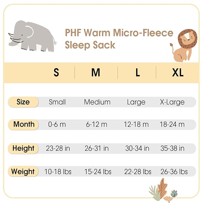 PHF 3 Pack Warm Micro-Fleece Baby Sleep Sack 12-18 Months, Soft Baby Wearable Blanket, 2-Way Zipper Sleeping Bags, Comfy Toddler Sleeping Sack for Boys, Large Size, Woodland