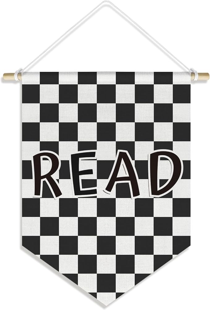 Read Wall Art Decor Banner Flag Kids Nursery Toddler Room Decor, Read Sign for Classroom Reading Corner Kid Bedroom Wall Decor, 15x11in