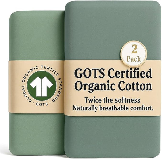 GOTS 100% Organic Bassinet Sheets - Luxurious Turkish Cotton for Halo, SNOO, Dream on Me Karley & Lacy, Delta Children and Simmons Kids City Sleeper Oval or Rectangle Bassinet Bed Pads or Mattresses