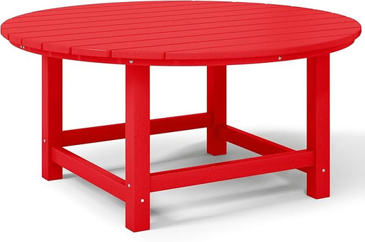 Costaelm Kids Dinner Table, Toddler Play Desk Student Desk Outdoor Childrens Picnic Tables for Children Arts & Crafts, Snack Time, Multi-Activity Table for Ages 2-8 in Home/Outside, Red