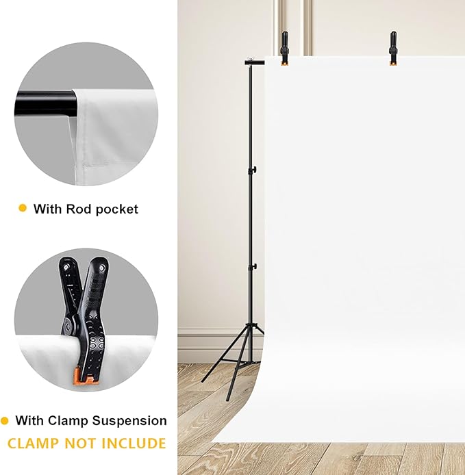 10x12ft White Backdrop Photography Photo Shooting Background with Matt Surface for Protrait Photoshoot or Party Decoration