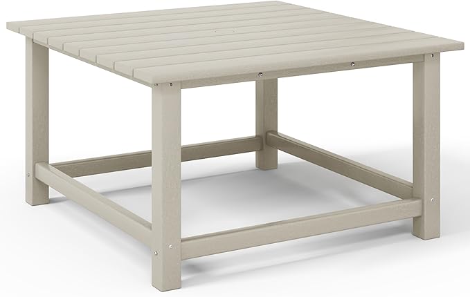 Costaelm Outdoor Kids Table, Toddler Dinner Table Baby Desk Outdoor Childrens Party Tables for Arts & Crafts, Snack Time, Multi-Activity Desk for Ages 2-8 in Classroom/Outside, Sand