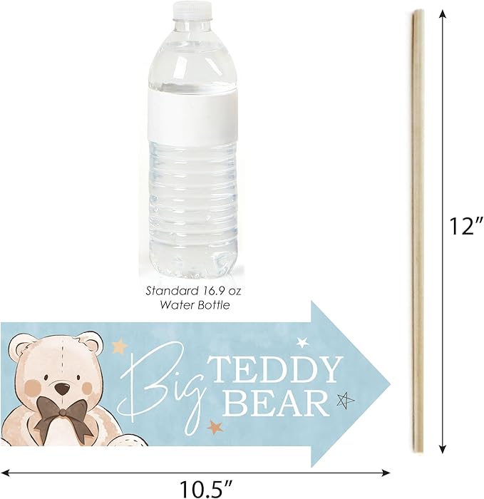 Big Dot of Happiness Funny We Can Bearly Wait - Teddy Bear Baby Shower Photo Booth Props Kit - 10 Piece