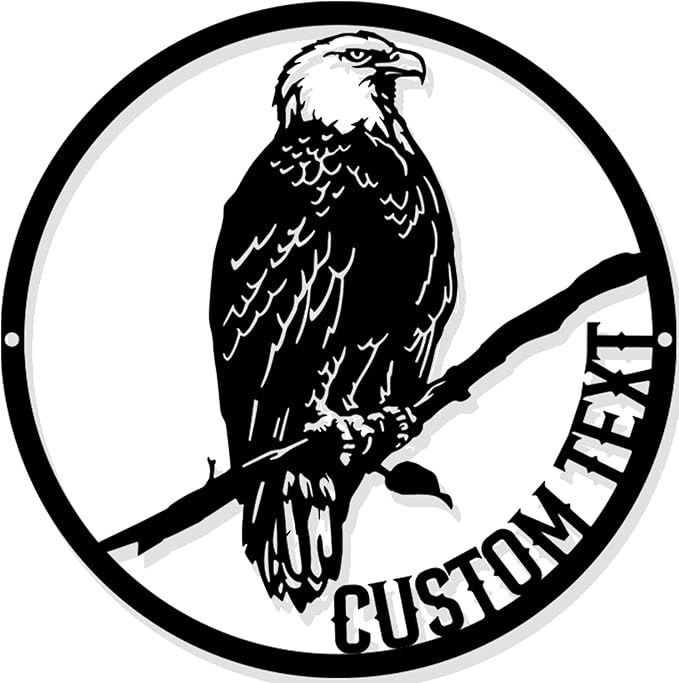 Metal Sign Customized, Personalized Eagle Wall Decor Indoor or Outdoor, Custom Signs Outdoor Metal, Cabin Decor, Porch Decor