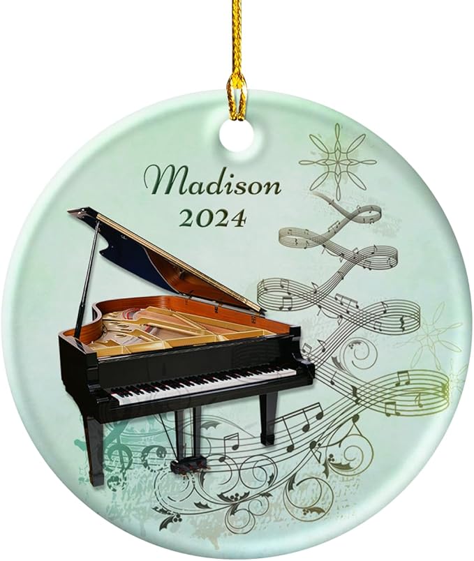 wowcugi Piano Ornament Personalized Instrument Ornaments for Christmas Tree Xmas Tree Decorations Keepsake Gifts for Pianist Instruments Music Lovers