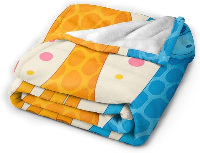 Giraffe Blanket Cute Cartoon Giraffe Throw Blanket Soft Cozy Fleece Fuzzy Plush Warm Stuff Bedding Nursery Toddler Baby Blankets Gifts for Boys Girls Kids Adult Men Women 50"X60"