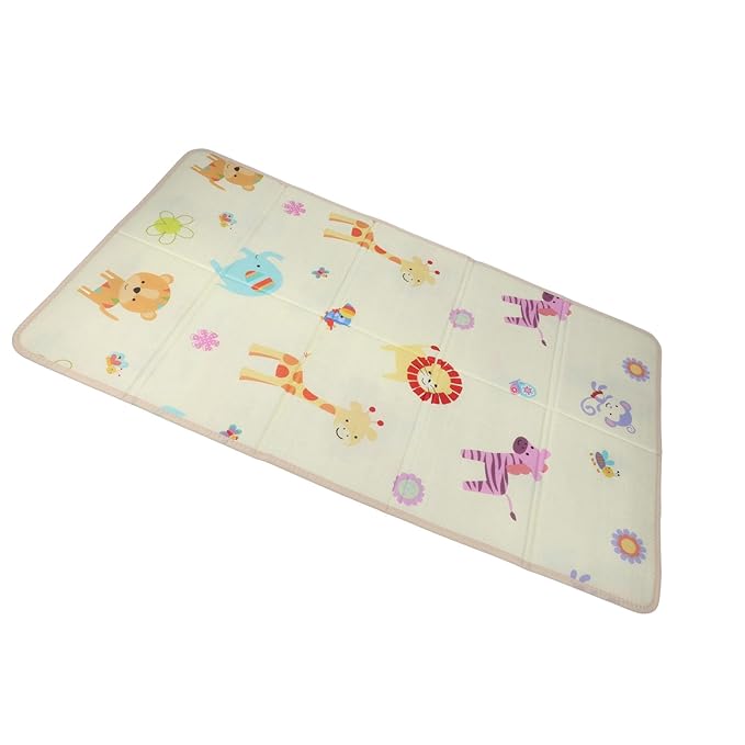 Hapivida Baby Play Mat, 180x100x1cm, Foldable Lightweight LDPE Crawling Mat Double Sided Activity Playmat for Infants Home Outdoor Beach Travel Nursery