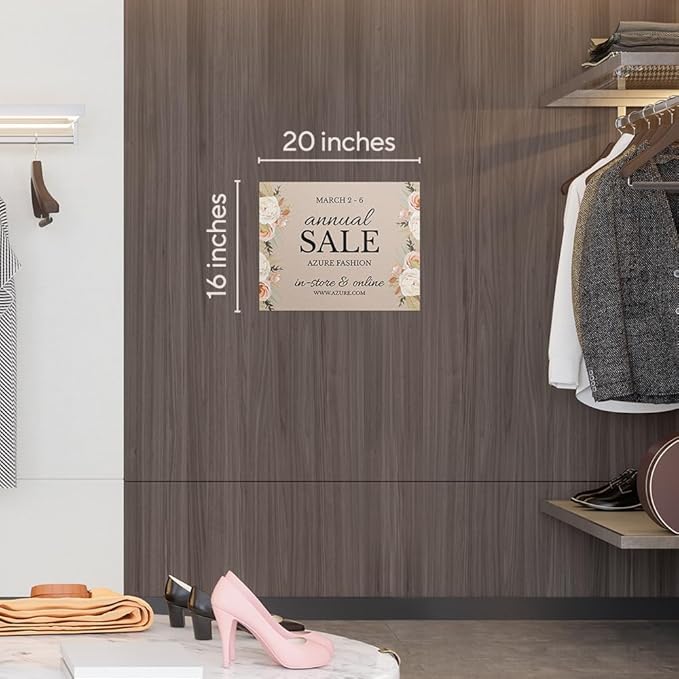 STAPLES - Personalized Semi-Gloss Poster - 20W" x 16L" Custom Print - Ideal for Home or Office Décor (Wood)