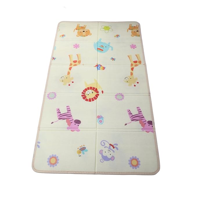 Hapivida Baby Play Mat, 180x100x1cm, Foldable Lightweight LDPE Crawling Mat Double Sided Activity Playmat for Infants Home Outdoor Beach Travel Nursery