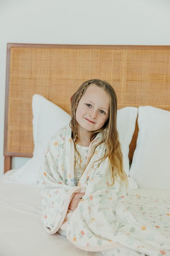 Copper Pearl Three-Layer Baby Blanket: Soft Baby Quilts for Boys and Girls | Breathable, Cozy, Toddler Blanket | Baby Quilt for Newborns | 46x46 Premium Polyester/Rayon | Mabel