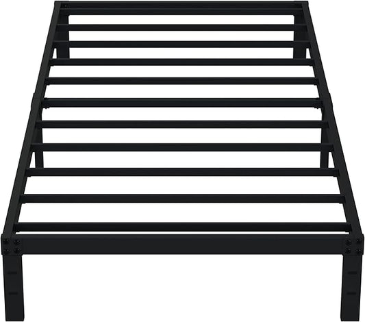 EMODA 10 Inch Twin XL Bed Frames No Box Spring Needed, Heavy Duty XL Twin Metal Platform Bed Frame, Noise Free, Easy Assembly, Black