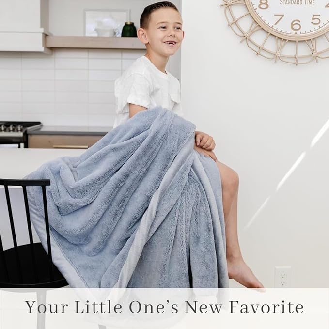 SARANONI Luxury Lush Kids Blanket | Ultra-Soft & Cozy Plush Comfy Blankets for Kids & Teens | Storm Cloud - 40” x 60”