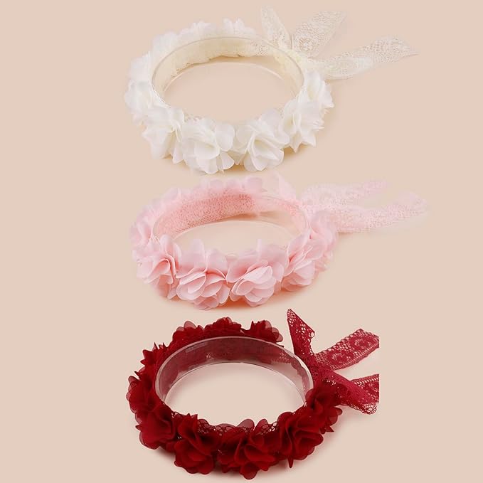 New Model Children Girl Lace Headbands Lace Flower Hairbands 2pcs Hair Accessories Gift for Children (lace-10)