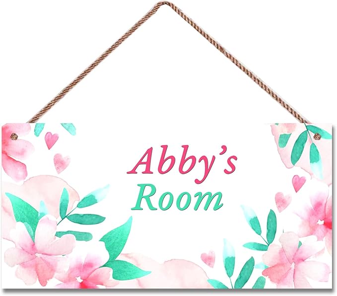 Personalized Fantasy Decor for Boys Room Flowers Theme Room Decor for Nursery,Pink Green Wall Art Decor for Kids Room Gilrs Bedroom Little Man Cave