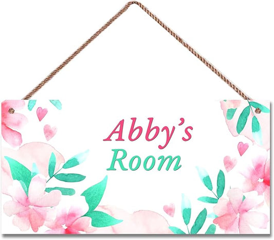 Personalized Fantasy Decor for Boys Room Flowers Theme Room Decor for Nursery,Pink Green Wall Art Decor for Kids Room Gilrs Bedroom Little Man Cave