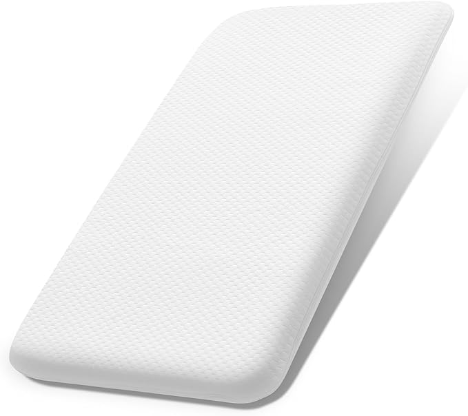 Lisara Bassinet Mattress Pad, 33 x 20 Dual Sided Gel Memory Foam Mattress with Waterproof, Removable and Breathable Ice Silk Cover, Fit for Baby Delight/Mika Micky/KoolerThings Baby Bassinet