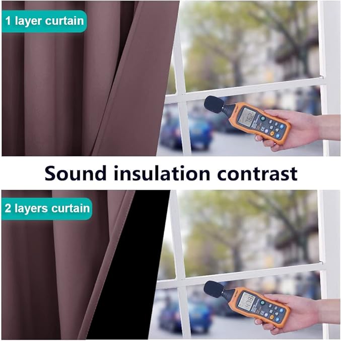 NICETOWN Full Shading Curtains for Windows, Super Heavy-Duty Black Lined Blackout Curtains for Bedroom, Privacy Assured Window Treatment (Dry Rose, Pack of 2, 52 inches W x 95 inches L)