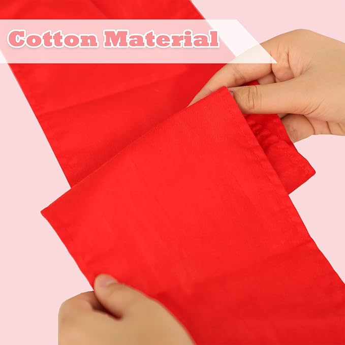 Newborn Swaddle Sash, Soft Cotton Bow Decorative Strap for Swaddles, Adorable Maternity Bow Sash, 70x5.5 Inch, Red