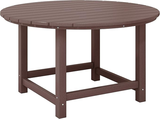 Costaelm Kids Dinner Table, Toddler Play Desk Student Desk Outdoor Childrens Picnic Tables for Children Arts & Crafts, Snack Time, Multi-Activity Table for Ages 2-8 in Home/Outside, Dark Brown