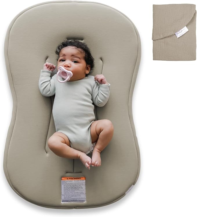 snuggle me® Baby Lounger Curve (Birch) + Lounger Cover (Birch) - Bundle