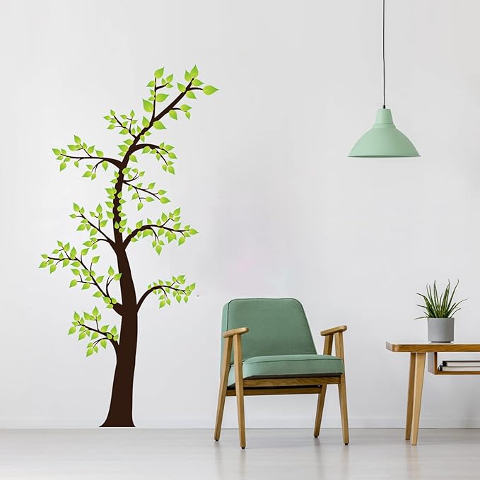 Green Tree Wall Decals - Family Tree Wall Stickers - Bedroom Living Room Sofa TV Background Home Wall Decor